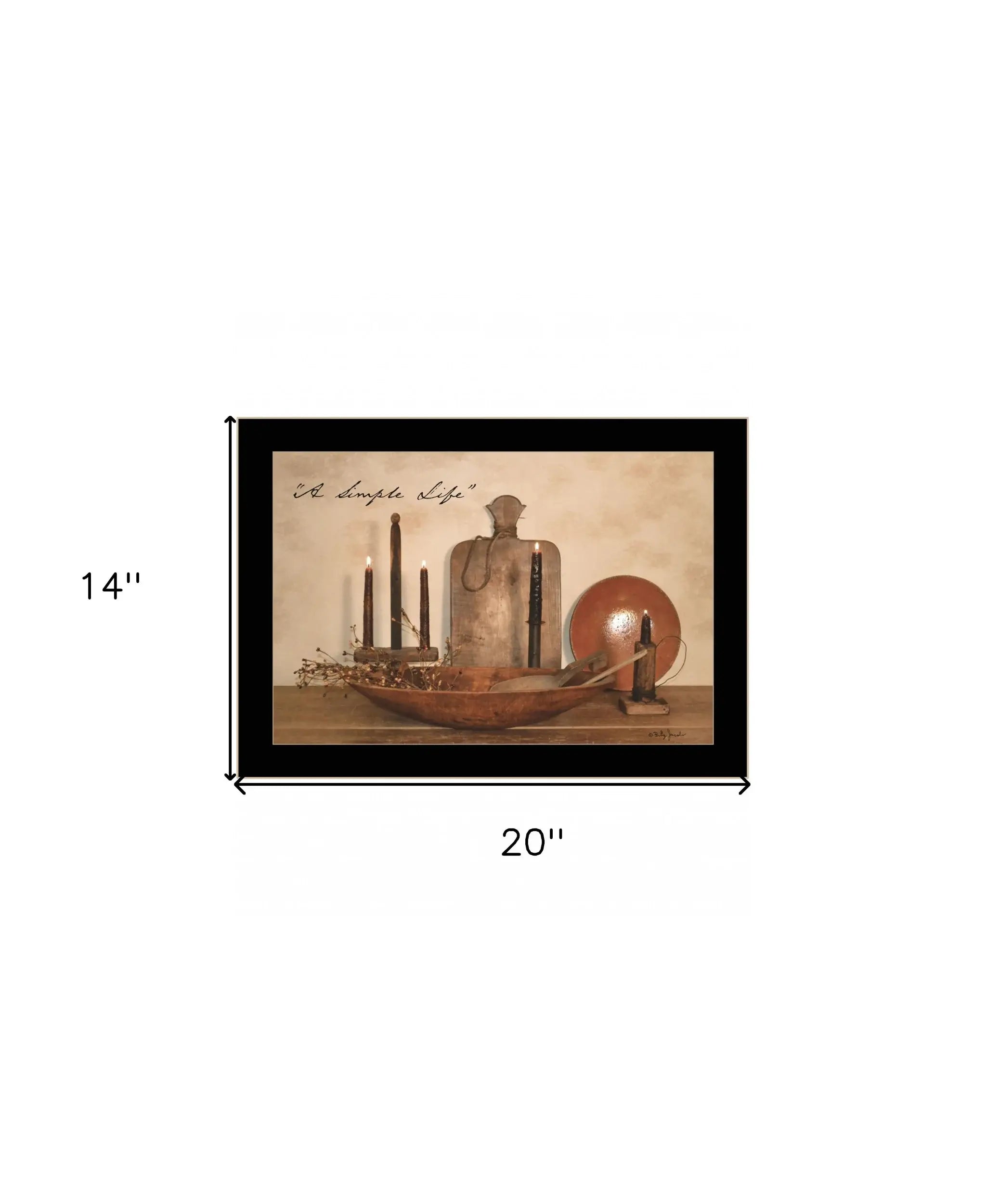 A Simple Life 2 Black Framed Print Wall Art - Homeroots - Flyclothing LLC