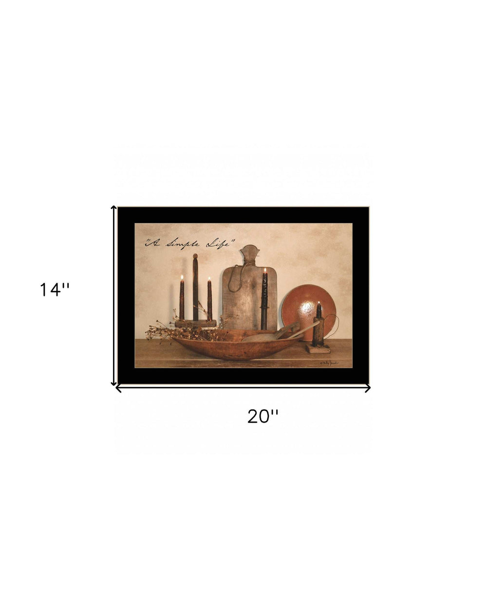 A Simple Life 2 Black Framed Print Wall Art - Homeroots - Flyclothing LLC