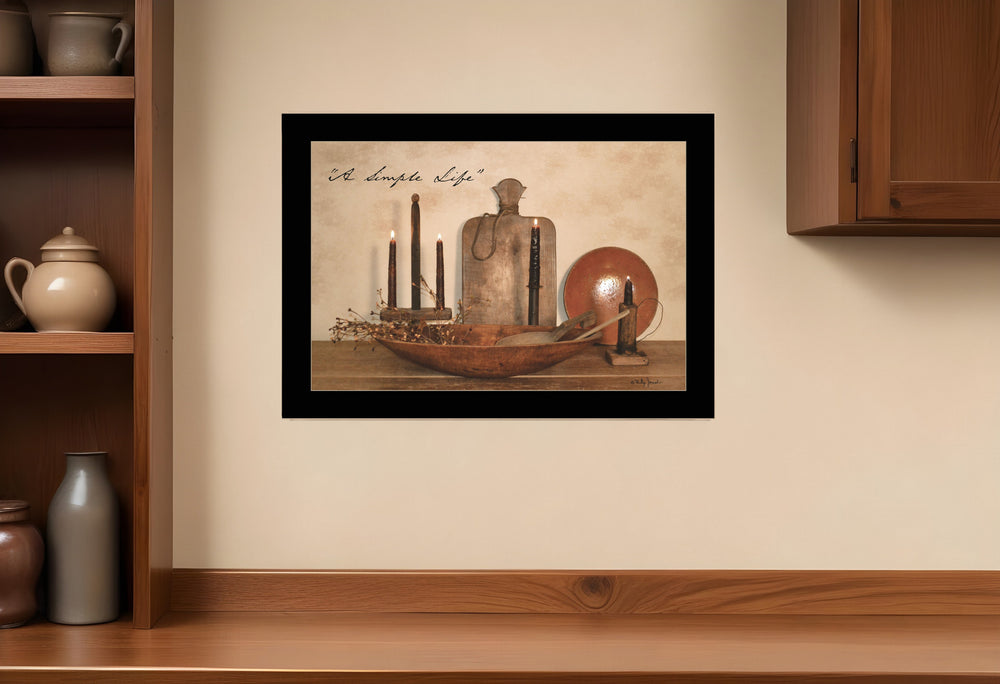 A Simple Life 2 Black Framed Print Wall Art - Homeroots