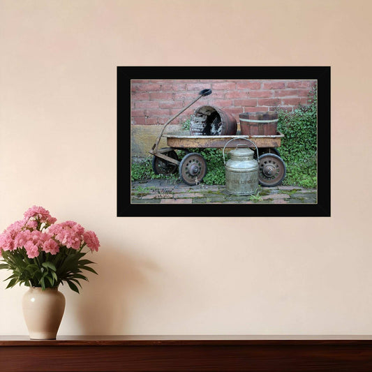 Milk Wagon 1 Black Framed Print Wall Art - Homeroots - Flyclothing LLC