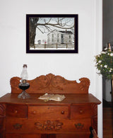 A Little Snow House 1 Black Framed Print Wall Art - Homeroots - Flyclothing LLC