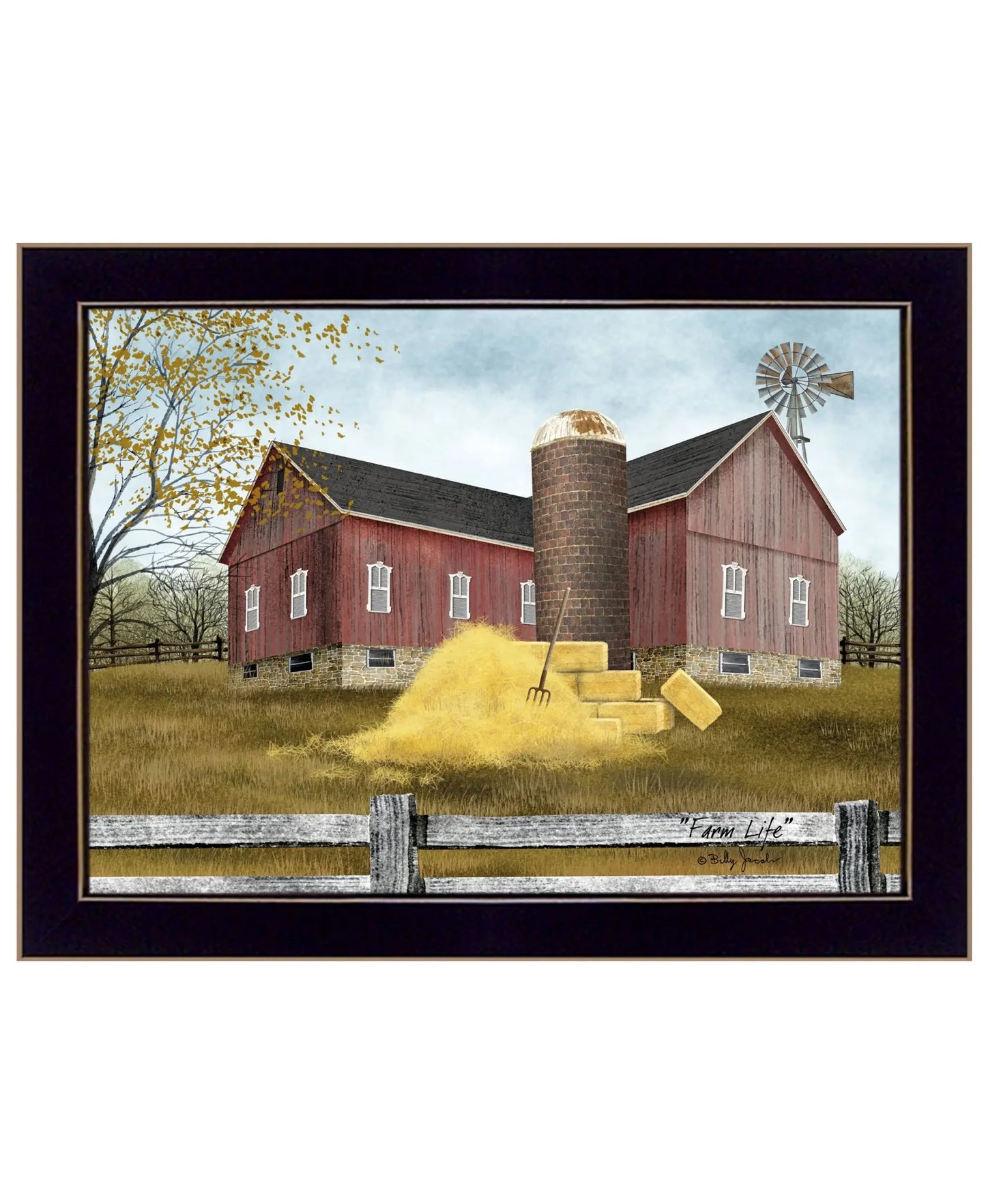 Farm Life 1 Black Framed Print Wall Art - Homeroots - Flyclothing LLC