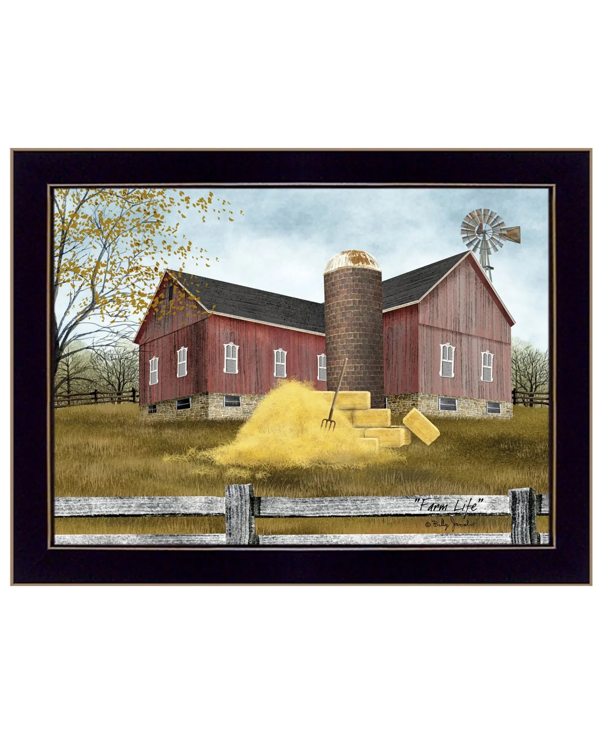 Farm Life 1 Black Framed Print Wall Art - Homeroots - Flyclothing LLC