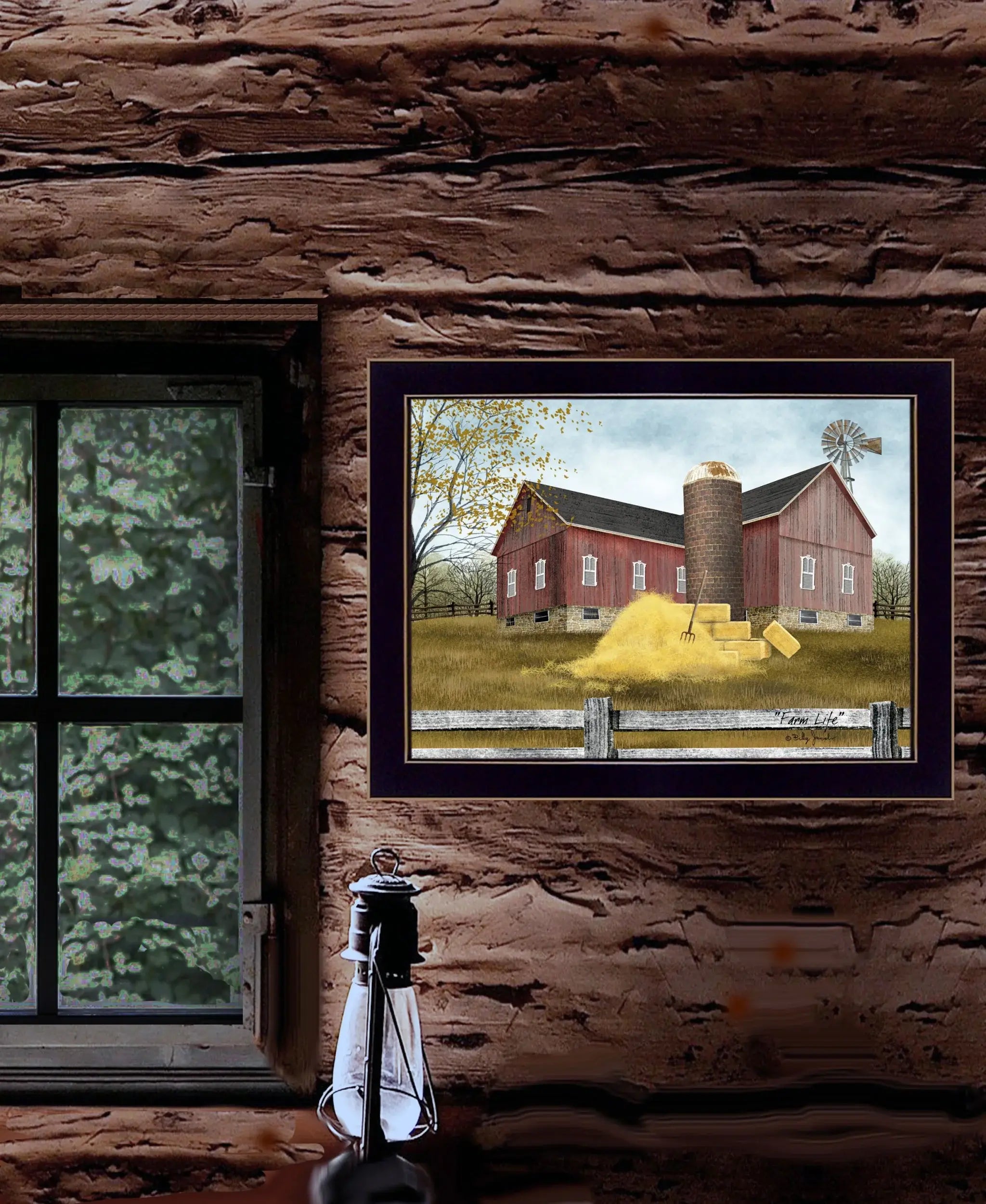 Farm Life 1 Black Framed Print Wall Art - Homeroots - Flyclothing LLC