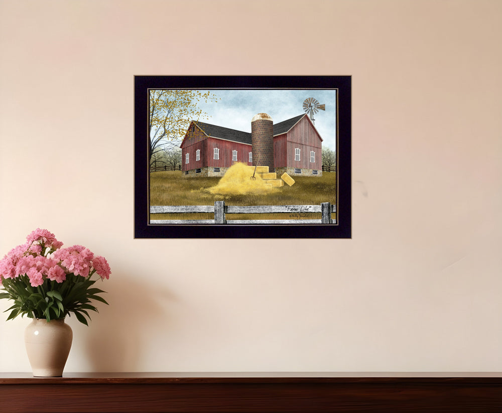 Farm Life 1 Black Framed Print Wall Art - Homeroots