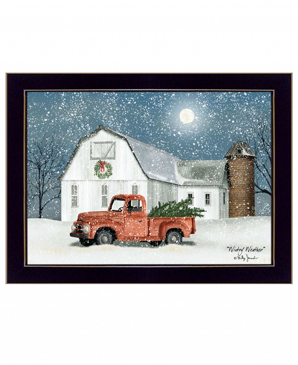 Wintry Weather 1 Black Framed Print Wall Art - Homeroots - Flyclothing LLC