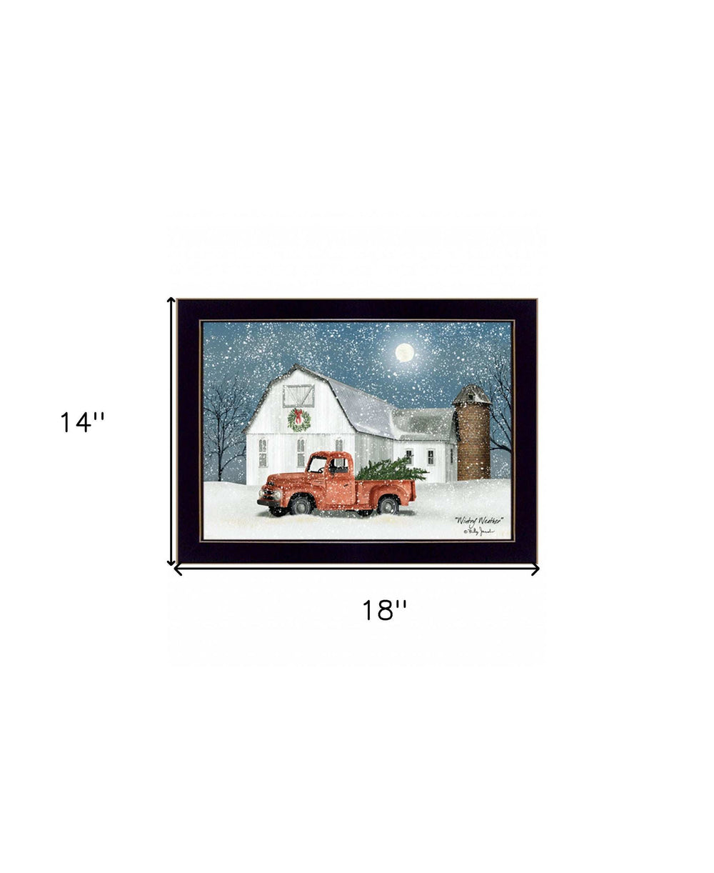 Wintry Weather 1 Black Framed Print Wall Art - Homeroots - Flyclothing LLC