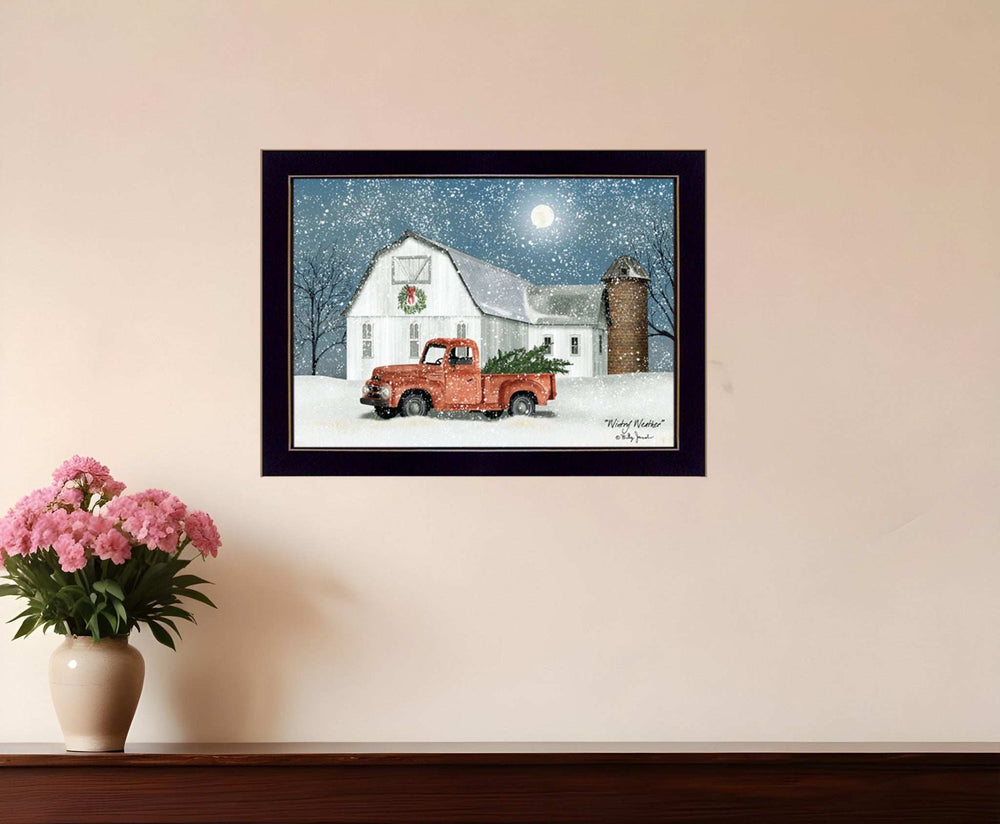 Wintry Weather 1 Black Framed Print Wall Art - Homeroots - Flyclothing LLC
