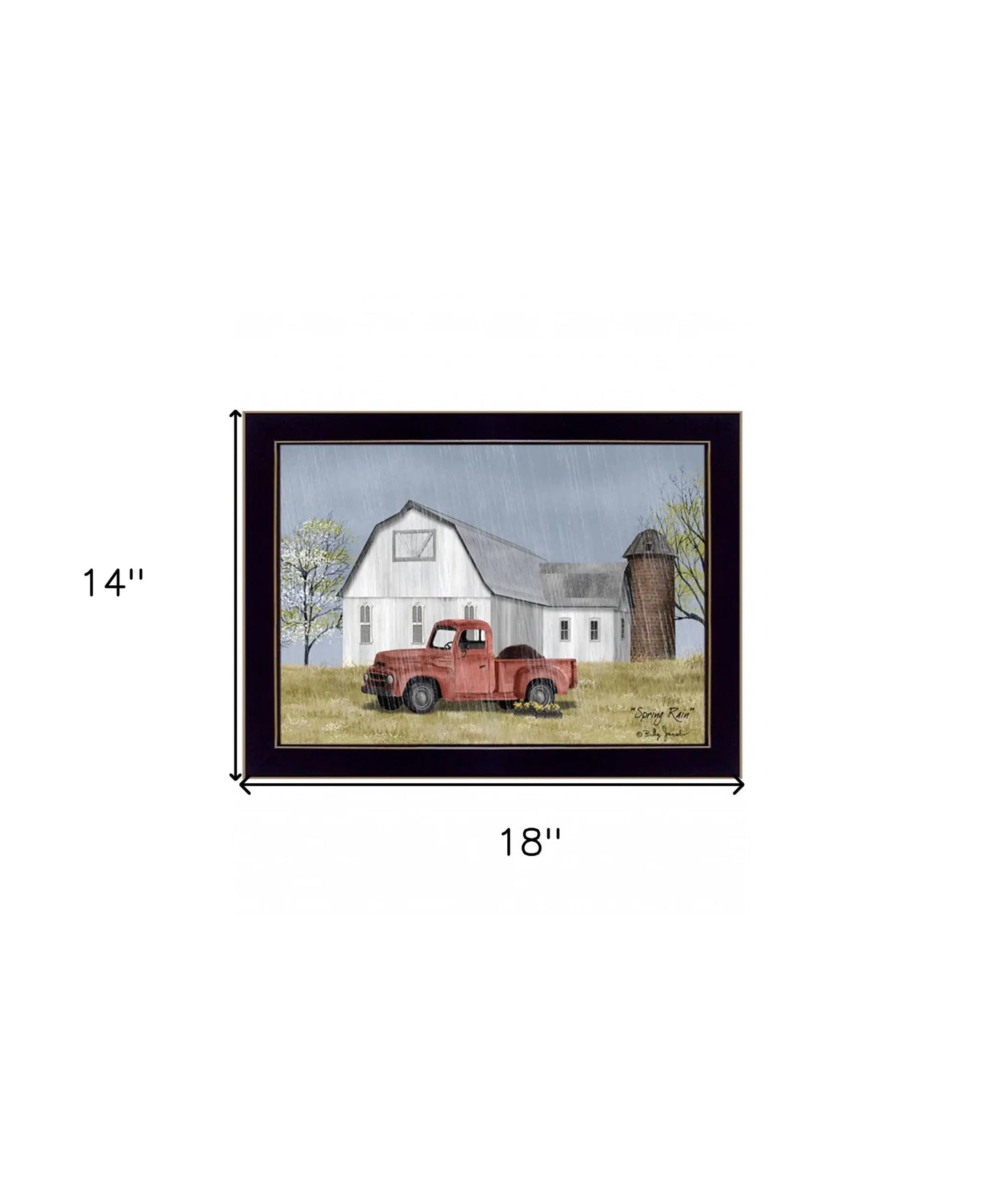 Spring Rain 1 Black Framed Print Wall Art - Homeroots - Flyclothing LLC