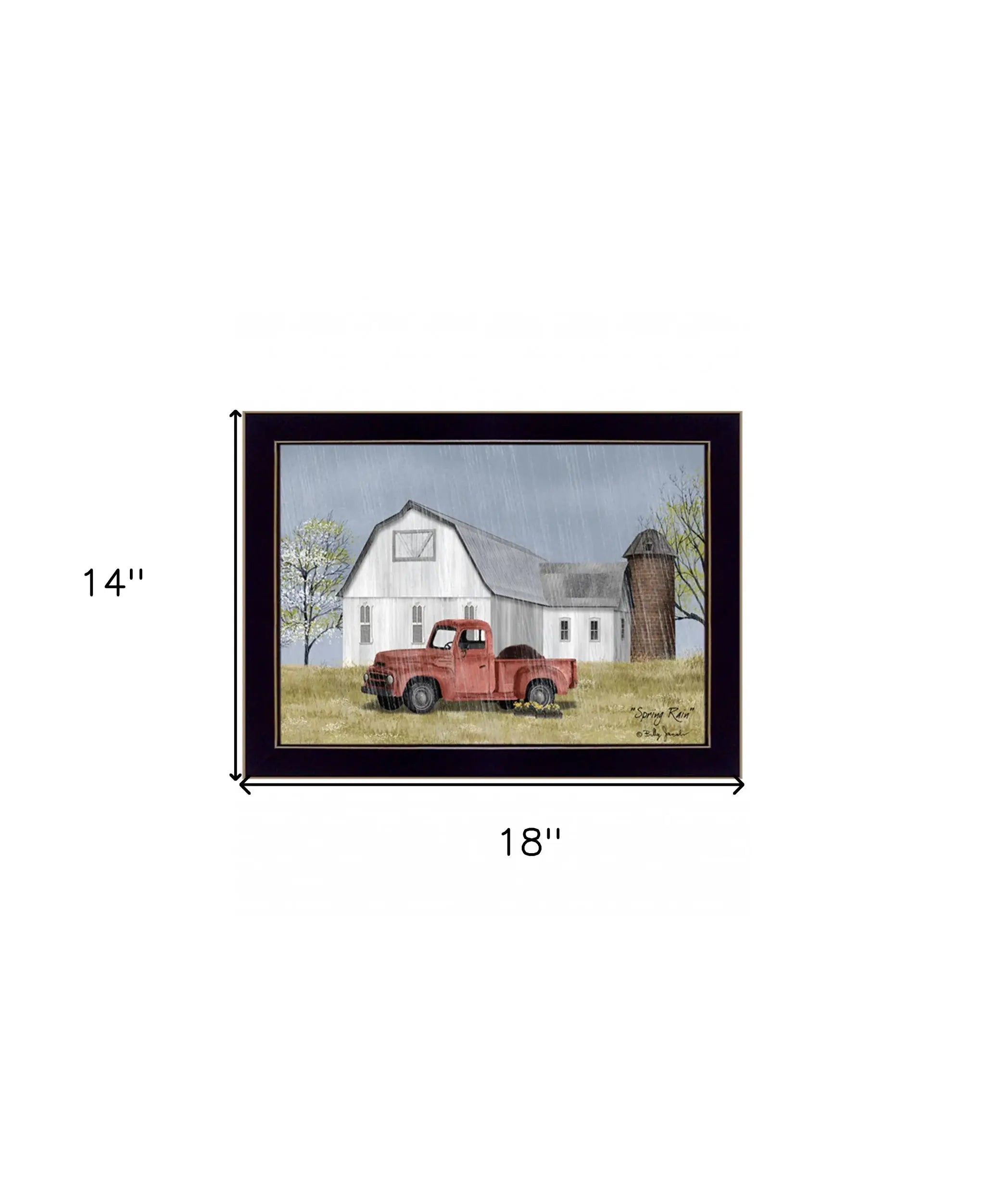 Spring Rain 1 Black Framed Print Wall Art - Homeroots - Flyclothing LLC