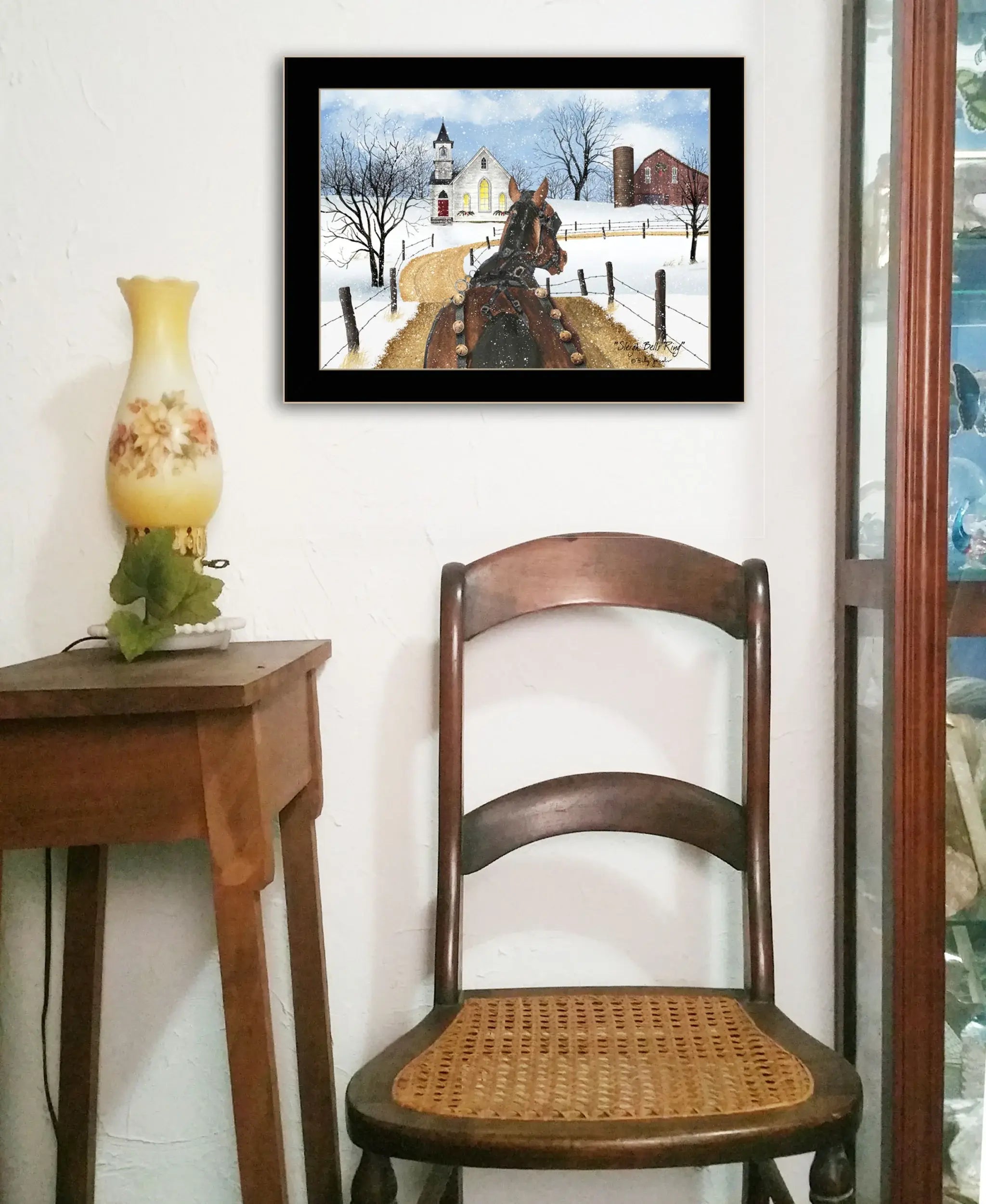Sleigh Bells Ring 1 Black Framed Print Wall Art - Homeroots - Flyclothing LLC
