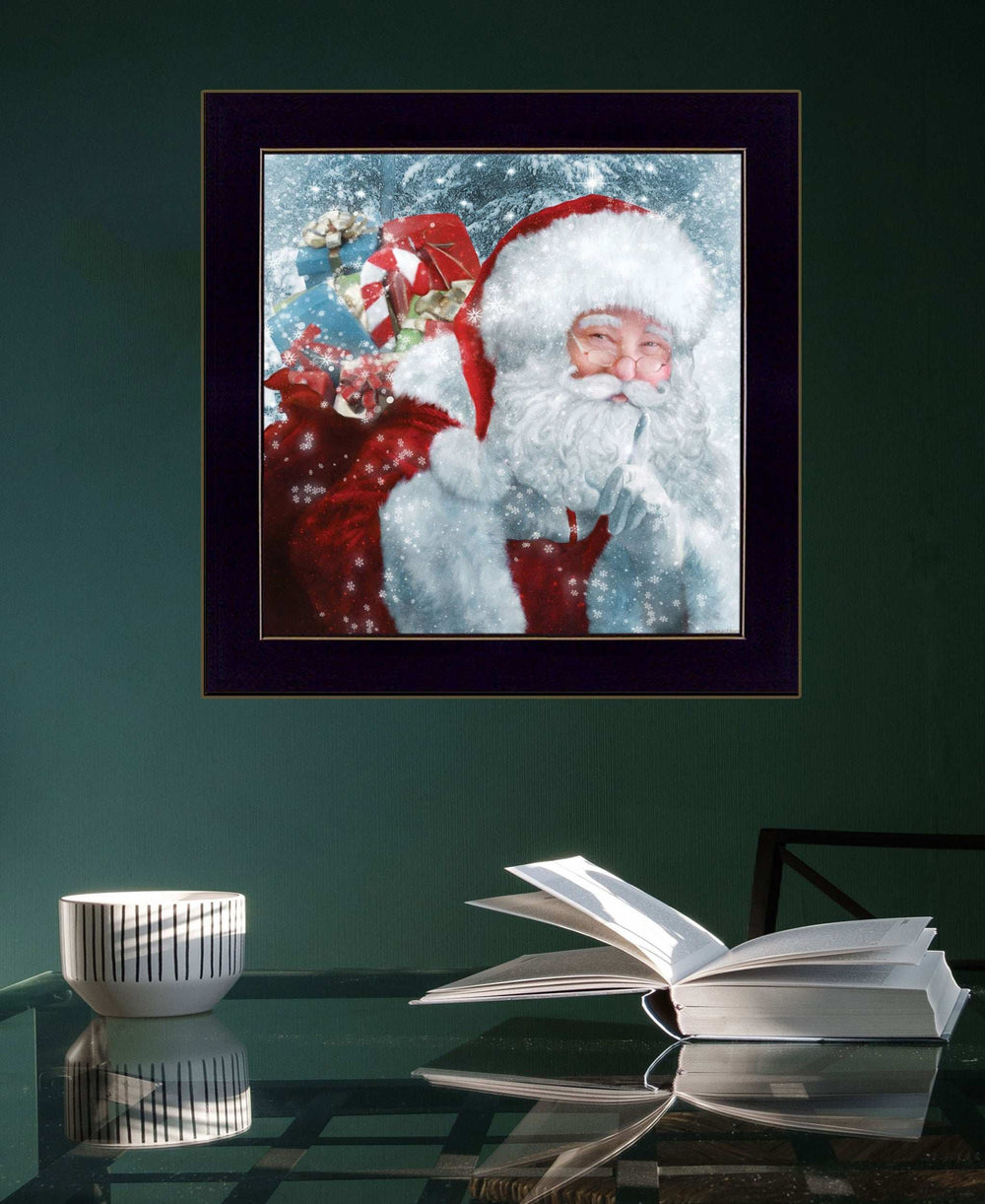 Santas Presents 1 Black Framed Print Wall Art - Homeroots - Flyclothing LLC