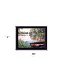 Rowboat Pond Landscape 1 Black Framed Print Wall Art - Homeroots - Flyclothing LLC