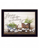 Home is not a Place 1 Black Framed Print Wall Art - Homeroots