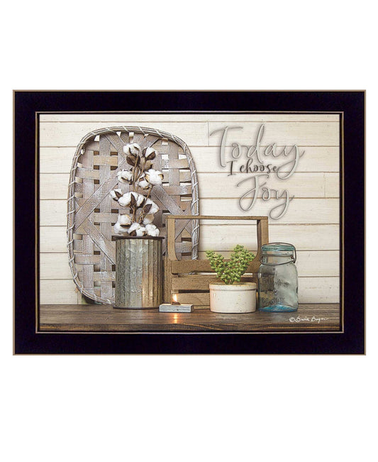 Today I Choose Joy 1 Black Framed Print Wall Art - Homeroots - Flyclothing LLC