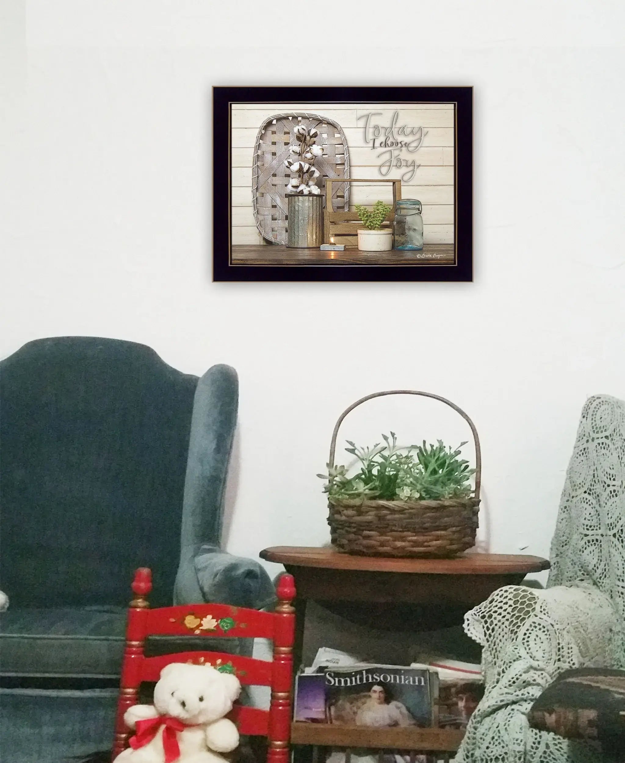 Today I Choose Joy 1 Black Framed Print Wall Art - Homeroots - Flyclothing LLC