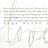Love Never Fails 1 Black Framed Print Wall Art - Homeroots