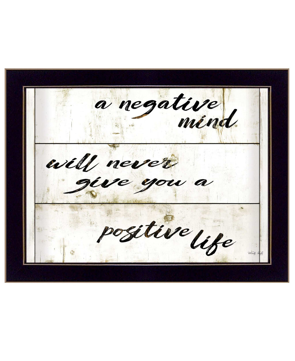 Positive Life Black Framed Print Wall Art - Homeroots - Flyclothing LLC