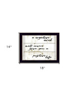 Positive Life Black Framed Print Wall Art - Homeroots - Flyclothing LLC
