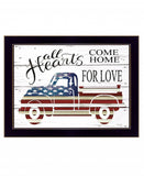 All Hearts Come Home for Love Truck 1 Black Framed Print Wall Art