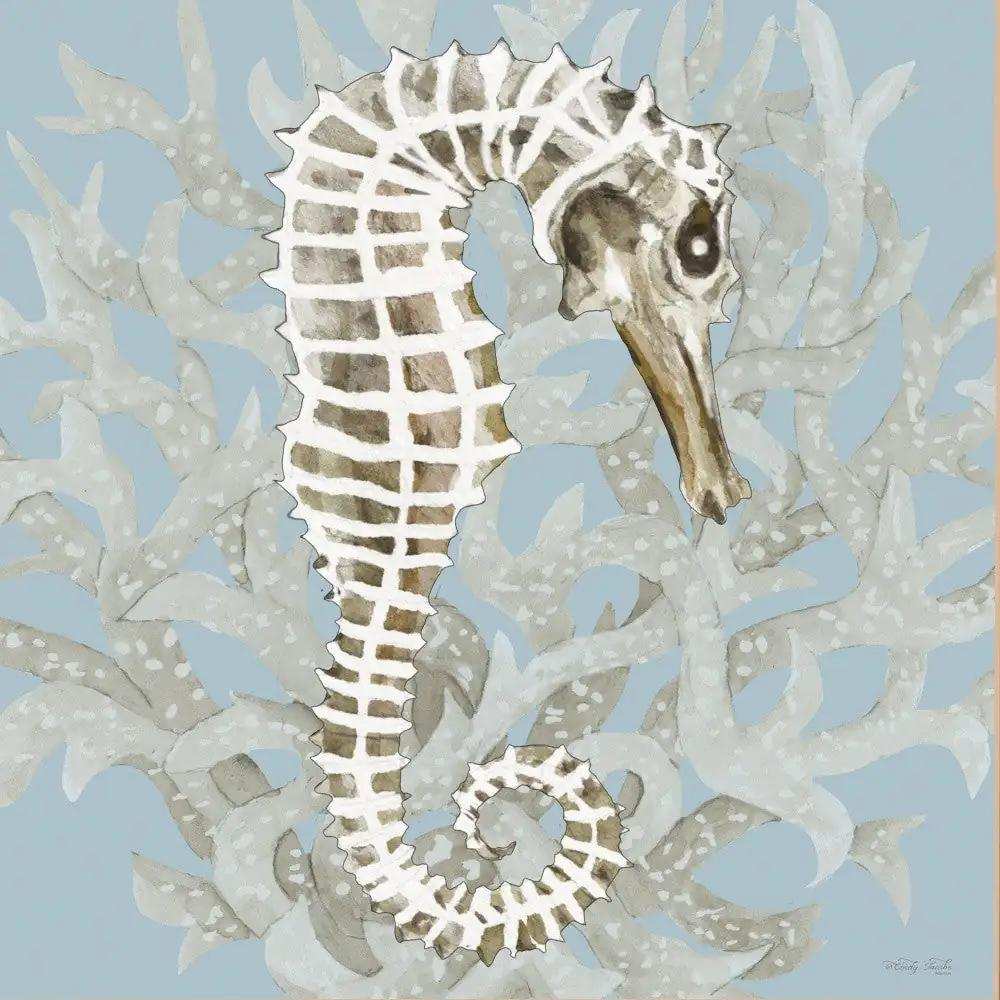 Coral Seahorse I 1 Black Framed Print Wall Art - Homeroots - Flyclothing LLC