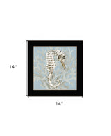 Coral Seahorse I 1 Black Framed Print Wall Art - Homeroots - Flyclothing LLC