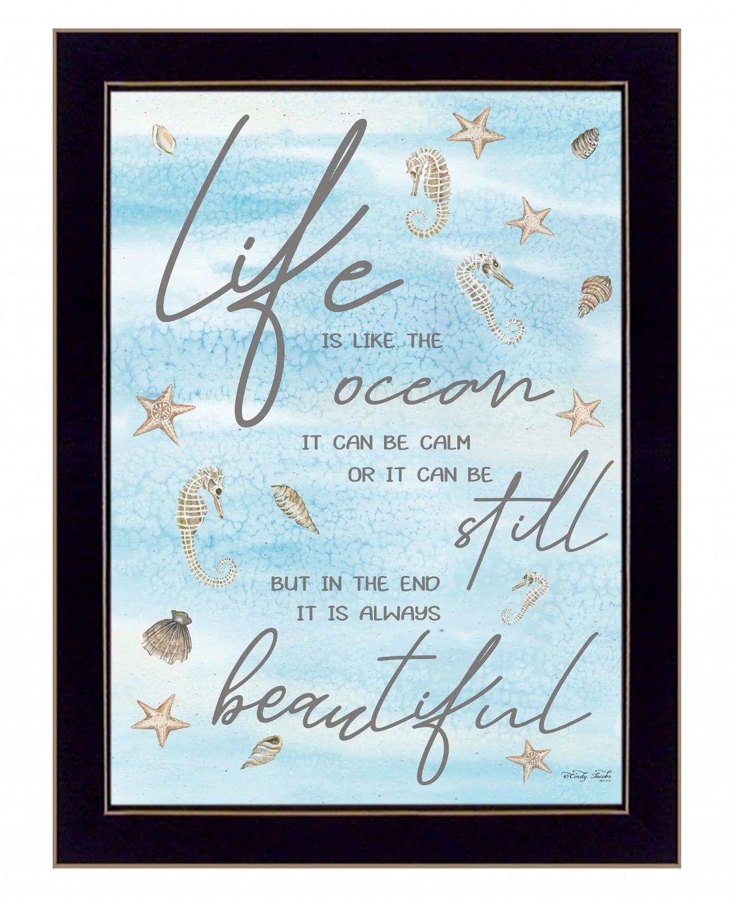 Life is Like 1 Black Framed Print Wall Art - Homeroots - Flyclothing LLC