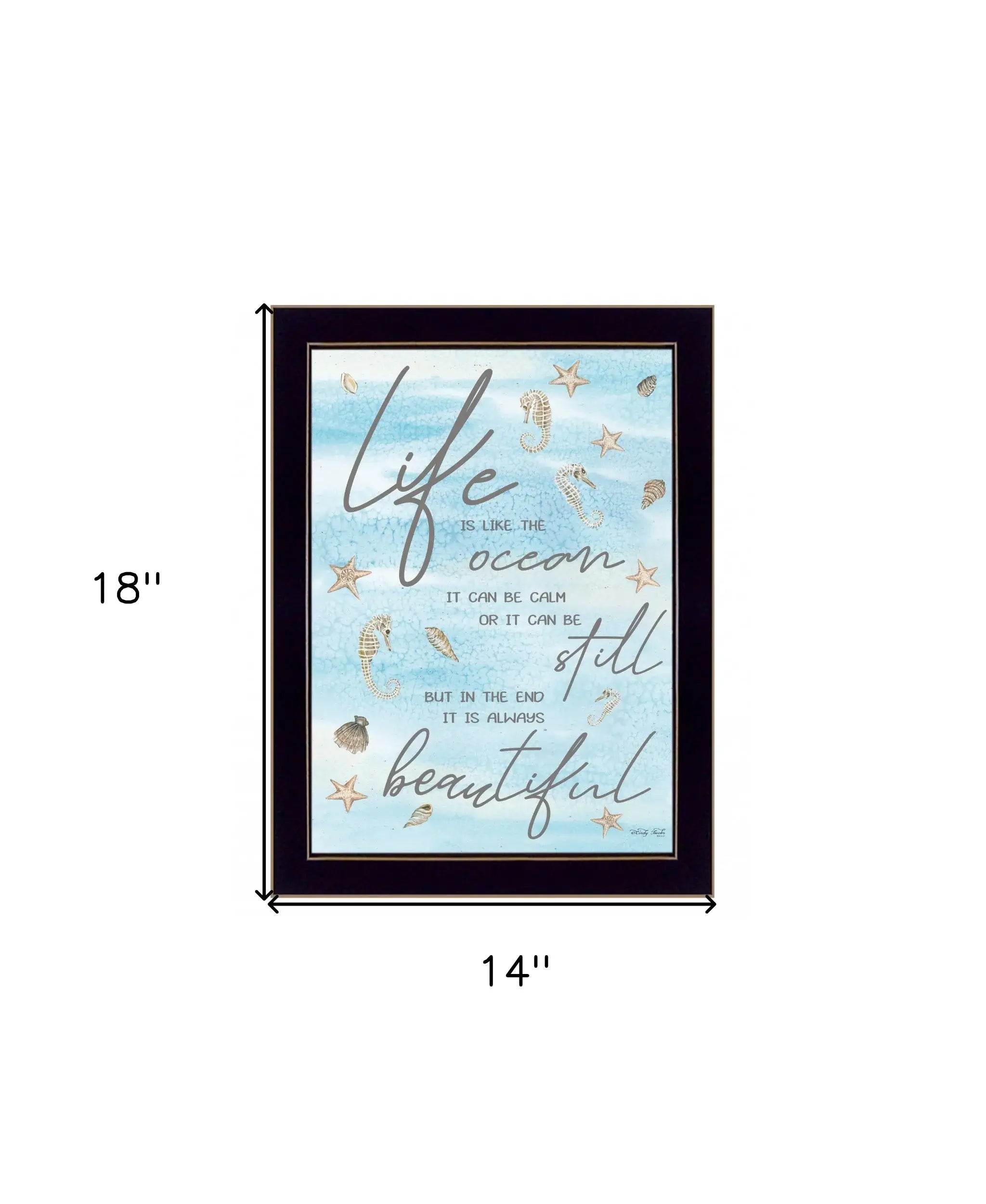 Life is Like 1 Black Framed Print Wall Art - Homeroots - Flyclothing LLC