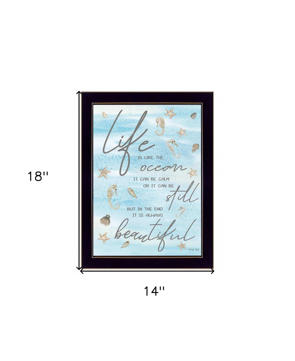 Life is Like 1 Black Framed Print Wall Art - Homeroots - Flyclothing LLC