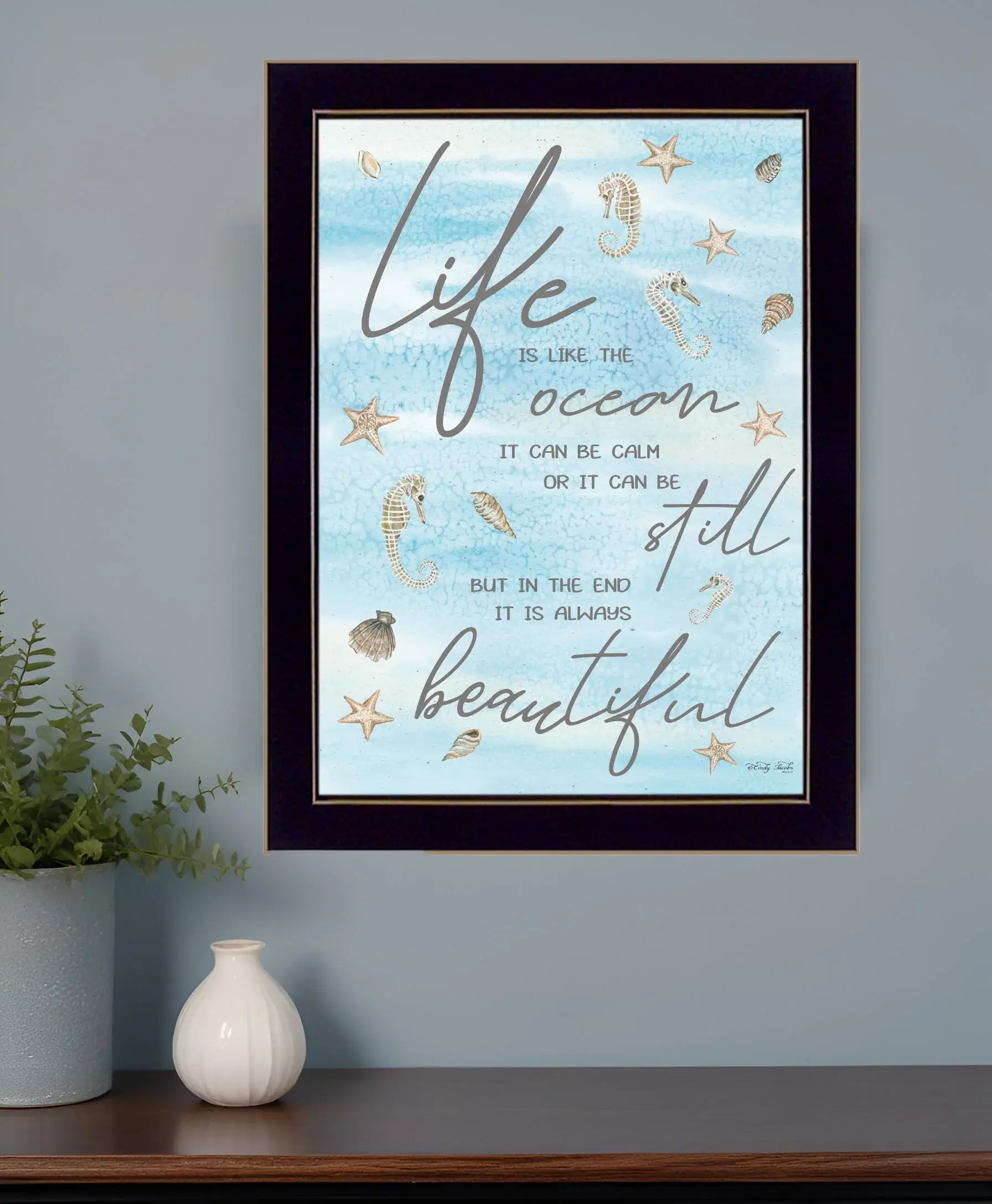 Life is Like 1 Black Framed Print Wall Art - Homeroots - Flyclothing LLC