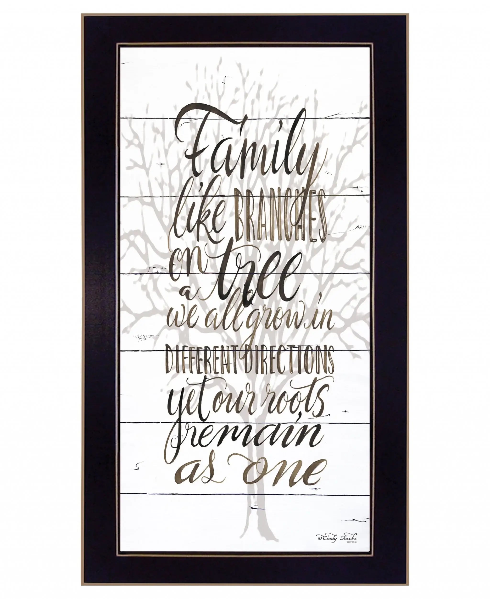 Family 3 Black Framed Print Wall Art - Homeroots - Flyclothing LLC
