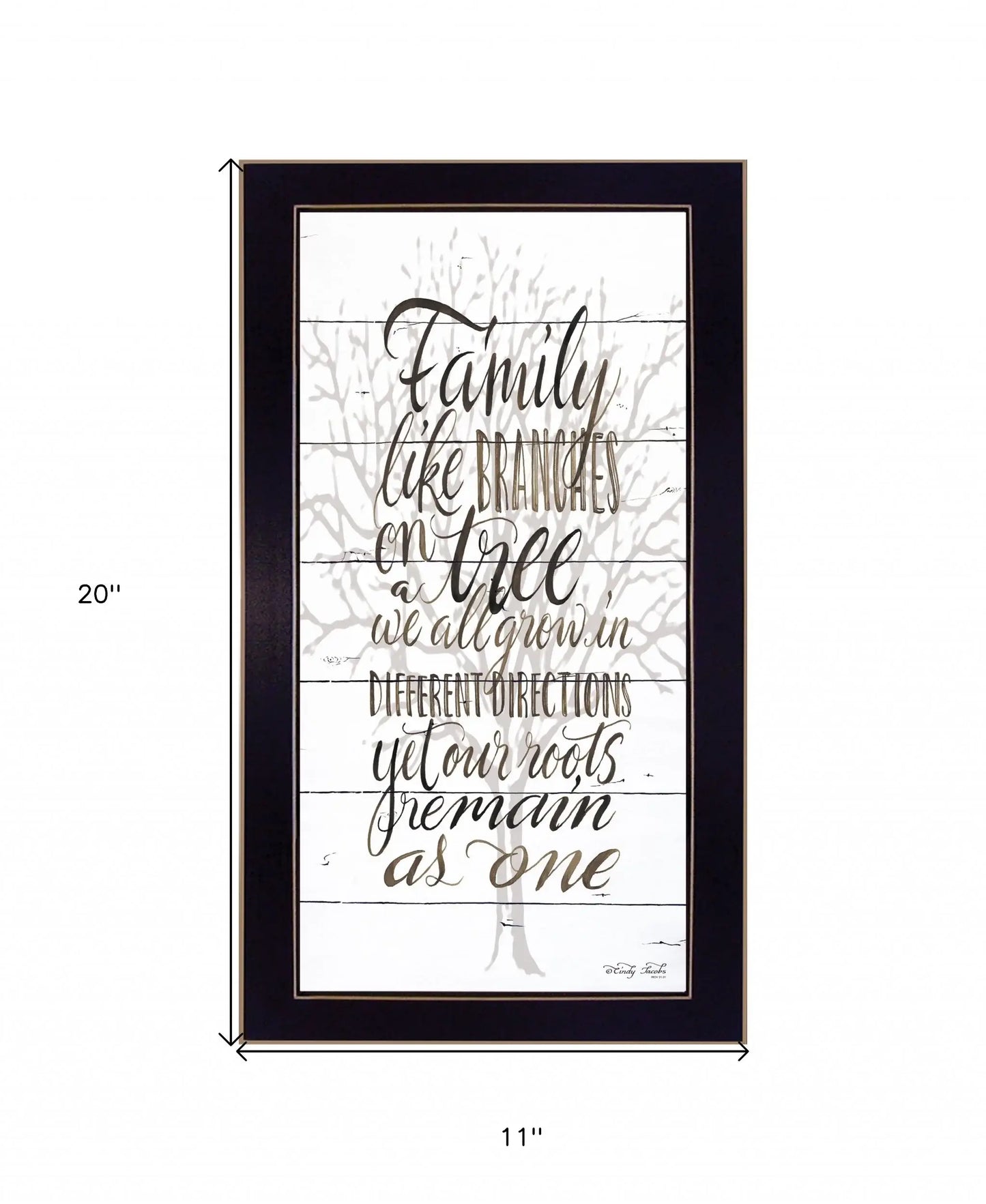 Family 3 Black Framed Print Wall Art - Homeroots - Flyclothing LLC