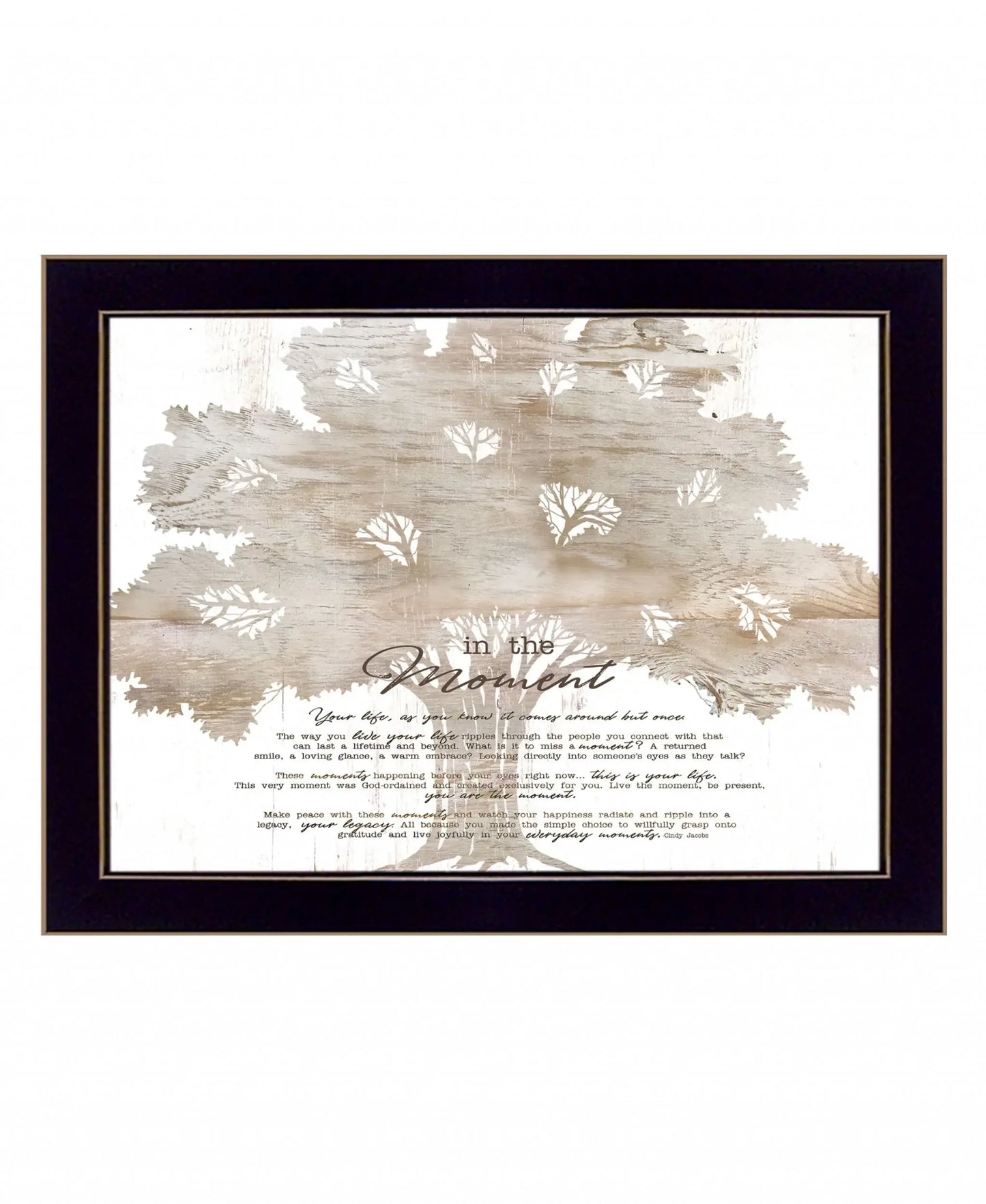 In the Moment 1 Black Framed Print Wall Art - Homeroots - Flyclothing LLC