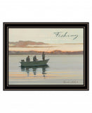 Fishing 1 Black Framed Print Wall Art - Homeroots