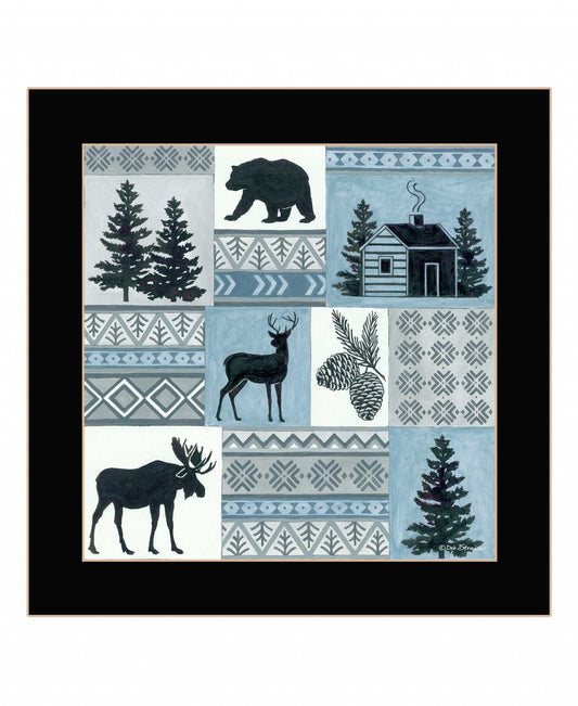 Cabin in the Woods 1 Black Framed Print Wall Art - Homeroots - Flyclothing LLC