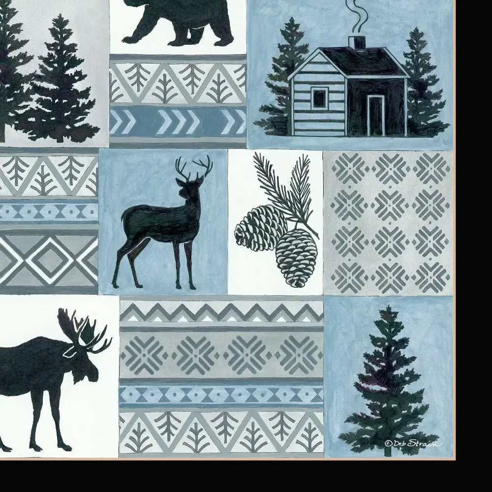 Cabin in the Woods 1 Black Framed Print Wall Art - Homeroots - Flyclothing LLC