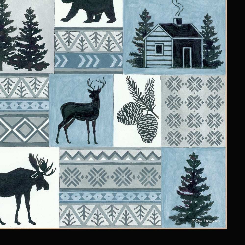 Cabin in the Woods 1 Black Framed Print Wall Art - Homeroots - Flyclothing LLC