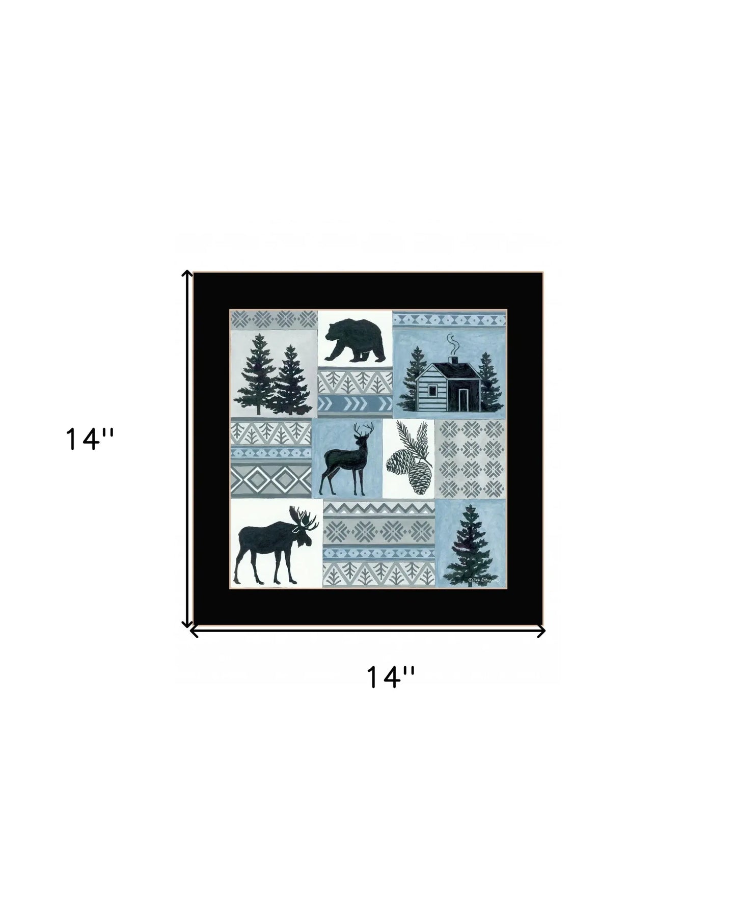 Cabin in the Woods 1 Black Framed Print Wall Art - Homeroots - Flyclothing LLC