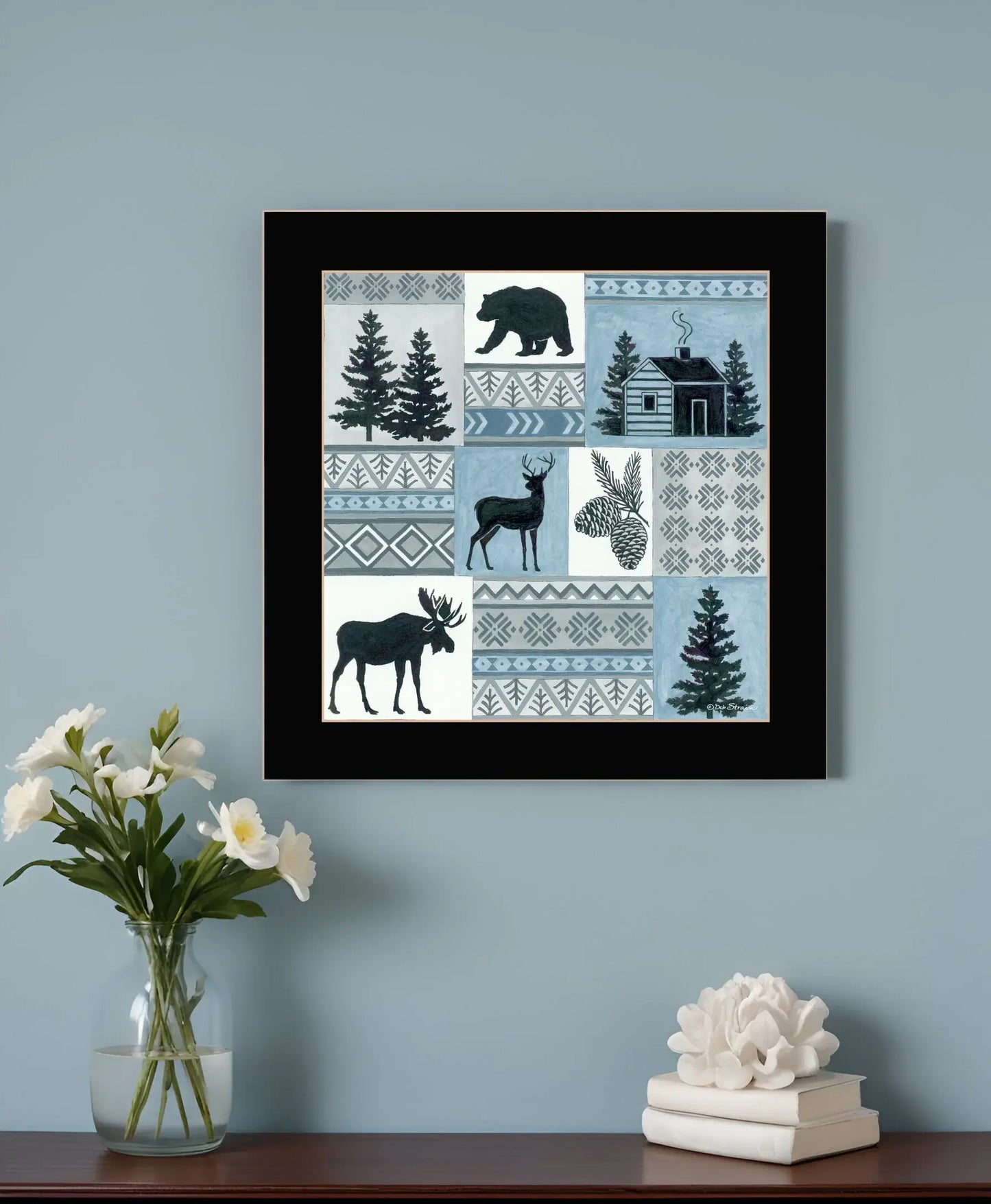 Cabin in the Woods 1 Black Framed Print Wall Art - Homeroots - Flyclothing LLC