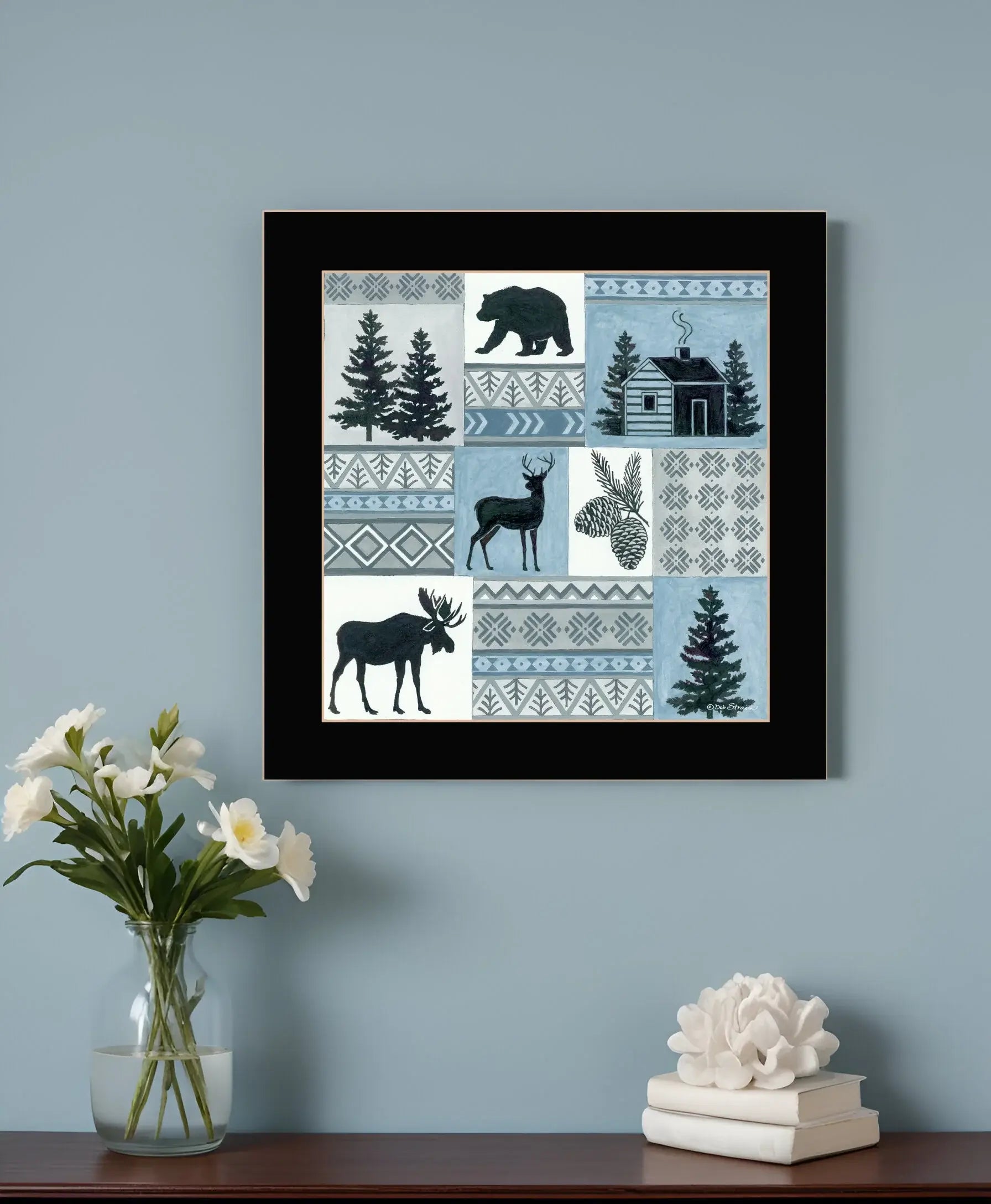 Cabin in the Woods 1 Black Framed Print Wall Art - Homeroots - Flyclothing LLC