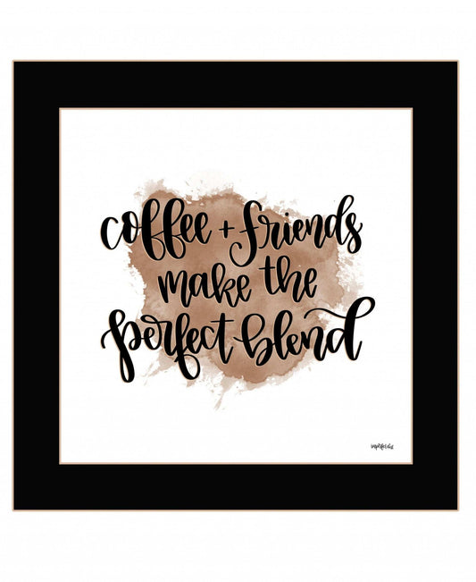 Coffee and Friends 1 Black Framed Print Wall Art - Homeroots - Flyclothing LLC