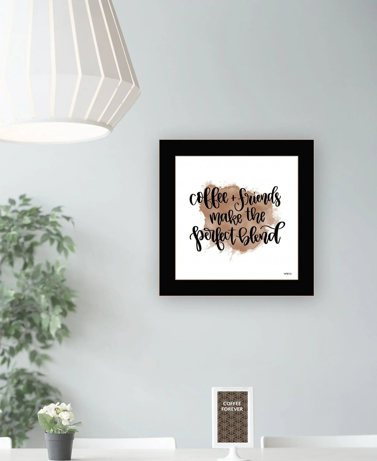 Coffee and Friends 1 Black Framed Print Wall Art - Homeroots - Flyclothing LLC