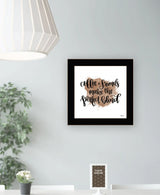 Coffee and Friends 1 Black Framed Print Wall Art - Homeroots - Flyclothing LLC