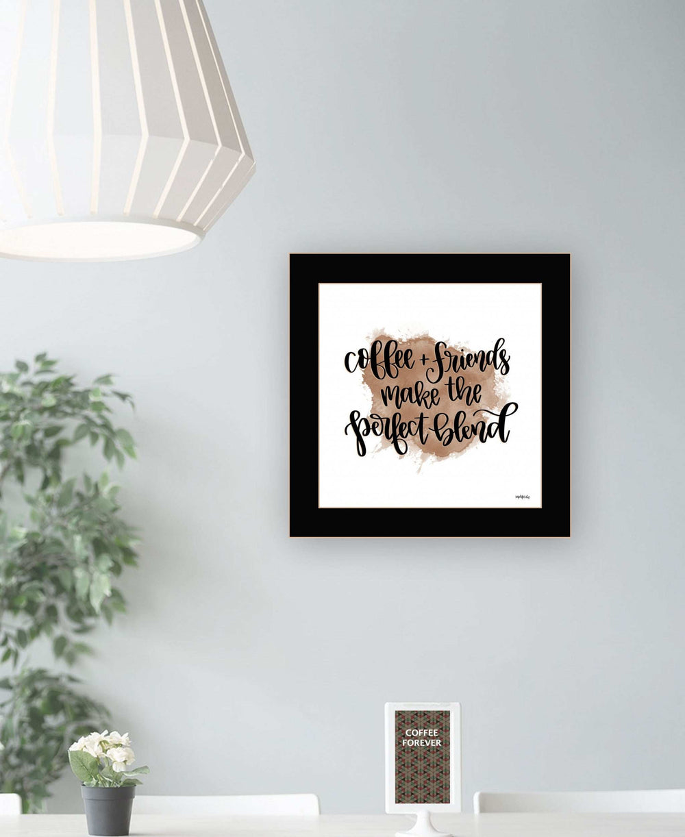 Coffee and Friends 1 Black Framed Print Wall Art - Homeroots - Flyclothing LLC