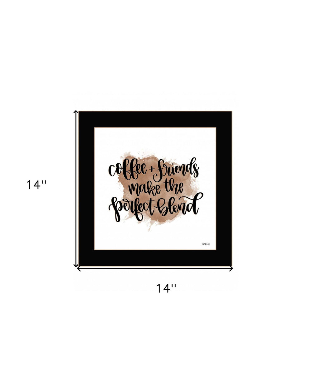 Coffee and Friends 1 Black Framed Print Wall Art - Homeroots - Flyclothing LLC