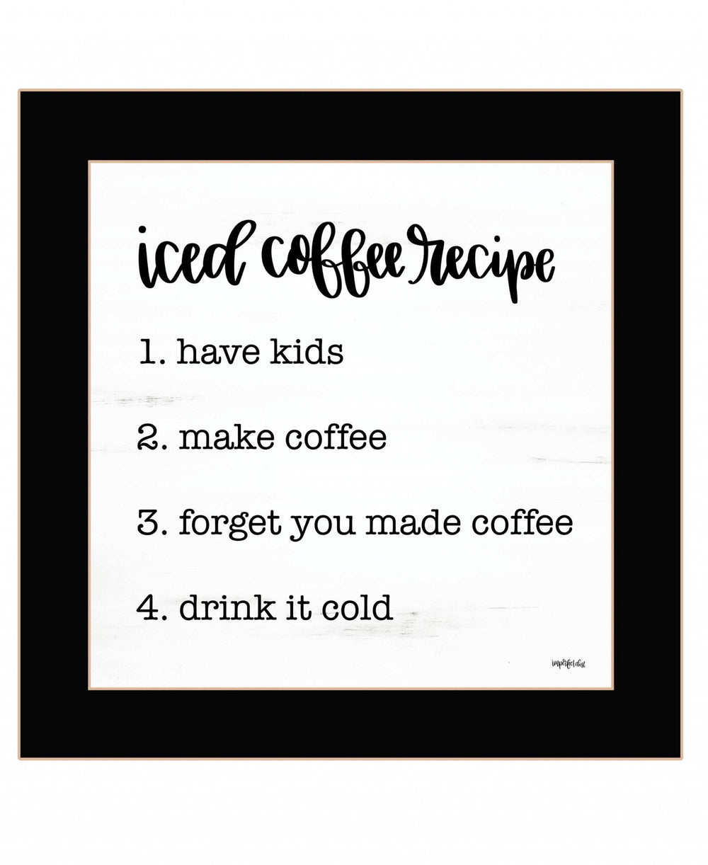 Iced Coffee Recipe 1 Black Framed Print Wall Art - Homeroots - Flyclothing LLC