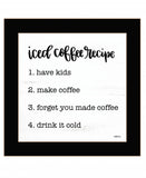 Iced Coffee Recipe 1 Black Framed Print Wall Art - Homeroots