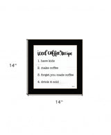 Iced Coffee Recipe 1 Black Framed Print Wall Art - Homeroots - Flyclothing LLC