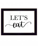 Lets Eat 1 Black Framed Print Kitchen Wall Art - Homeroots - Flyclothing LLC