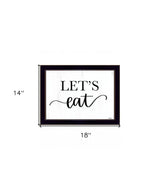 Lets Eat 1 Black Framed Print Kitchen Wall Art - Homeroots - Flyclothing LLC